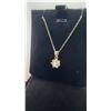 Image 2 : 1.0 Carat Moissanite Lab Diamond Snowflake Necklace, 925 Sterling Silver, 16" - 18" Long, with