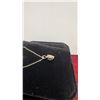 Image 4 : 1.0 Carat Moissanite Lab Diamond Snowflake Necklace, 925 Sterling Silver, 16" - 18" Long, with