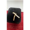 Image 2 : 18K Gold Plated 4.0mm Princess Cut Simulated Diamond Cubic Zirconia Tassel Earrings 1 1/4" Long