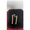 Image 3 : 18K Gold Plated 4.0mm Princess Cut Simulated Diamond Cubic Zirconia Tassel Earrings 1 1/4" Long