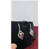 Image 5 : Platinum-Plated 2.0-Carat Heart-Cut Purple Simulated Diamond Cubic Zirconia Fish Hook Earrings