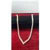 Image 2 : 18K Gold-Plated 4.0mm Simulated Diamond Cubic Zirconia Tennis Necklace, 18" Long
