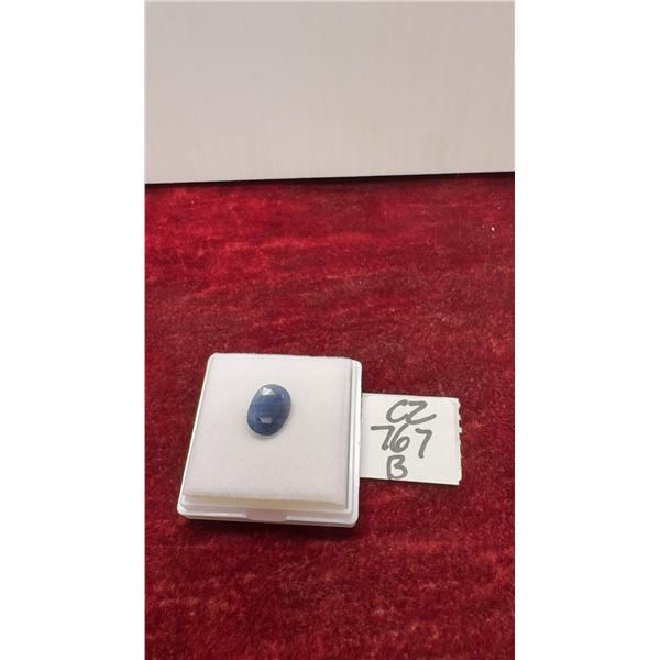 5.4-Carat Natural Untreated Blue Sapphire, Oval Cut, 9.2 x 12.1 Millimeters
