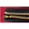 Image 2 : 18K Gold Plated 7.5mm Cuban Link Necklace, 18" Long