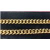 Image 3 : 18K Gold Plated 7.5mm Cuban Link Necklace, 18" Long