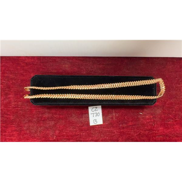 18K Gold-Plated 8.0mm Serpentine Necklace, 23" Long