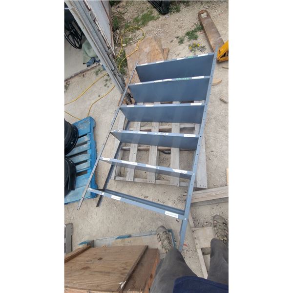 Gray Metal Bolt-Together Industrial Shelving Unit with Six Adjustable Shelves 72 x 35 x 12"