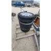 Image 1 : Set of Four General Evertrek 205/60R15 Tires on Ford 15" Eight-Spoke Silver Alloy Wheels