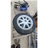 Image 2 : Set of Four General Evertrek 205/60R15 Tires on Ford 15" Eight-Spoke Silver Alloy Wheels