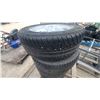 Image 3 : Set of Four General Evertrek 205/60R15 Tires on Ford 15" Eight-Spoke Silver Alloy Wheels