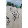 Image 5 : Black Wrought Iron Peacock Fan Back Garden Chairs with Scrollwork, Set of Three