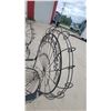 Image 7 : Black Wrought Iron Peacock Fan Back Garden Chairs with Scrollwork, Set of Three