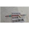 Image 1 : Bundle of Metal Scaffolding Cross Braces, Bucket with, and Pins