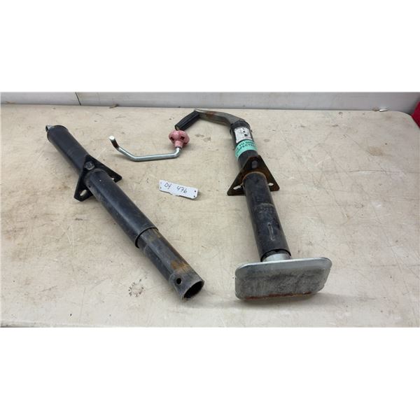 RAM A-Frame Side-Wind Trailer Jack with Flat Foot, Support Tube, and Crank Handle