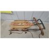 Image 2 : Monarch Clip-Per Vintage Wooden Snow Sled with Metal Runners and Rope Pull