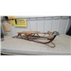 Image 4 : Monarch Clip-Per Vintage Wooden Snow Sled with Metal Runners and Rope Pull