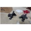 Image 3 : Black Poodle Figurines, White Porcelain Angle Figures, Murano Art Glass Dish, and More
