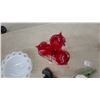 Image 4 : Black Poodle Figurines, White Porcelain Angle Figures, Murano Art Glass Dish, and More