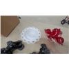 Image 5 : Black Poodle Figurines, White Porcelain Angle Figures, Murano Art Glass Dish, and More