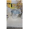 Image 2 : Two Galvanized Metal Buckets with Dried Floral Arrangement and More