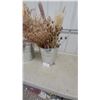 Image 3 : Two Galvanized Metal Buckets with Dried Floral Arrangement and More