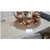 Image 7 : Copper and Brass Tea Service Set with Samovar, Teapots, and Serving Tray