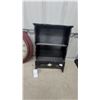 Image 3 : Large Round Wall Clock with Map Face Diameter 23" and Black Decorative Shelf Unit with Drawer