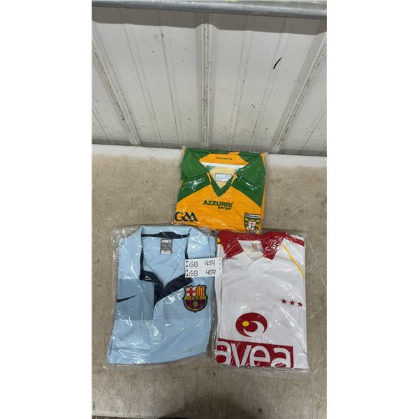 3 New Sports Jerseys- FCB Barcelona, Auea- Turkey, Azzurri -Italy