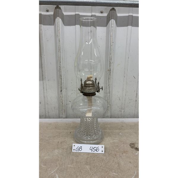 Oil Kerosene Lamp & Chimney Made in Austria Model #255- 16.5" Tall