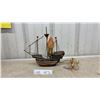 Image 1 : Vintage Boar Lamp- Wooden- Made in Holland- Works