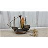 Image 2 : Vintage Boar Lamp- Wooden- Made in Holland- Works