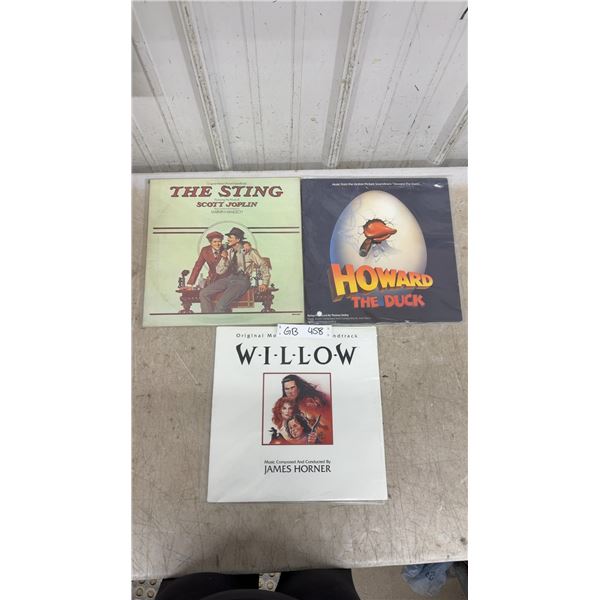 Motion Picture Soundtrack LPs: Howard the Duck 1986, Willow 1988, The Sting 1973, and More
