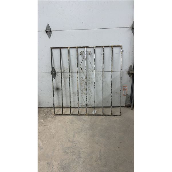 Decorative Wrought Iron Grille with Scrollwork and Diamond Motif, 41 x 41"