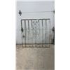 Image 1 : Decorative Wrought Iron Grille with Scrollwork and Diamond Motif, 41 x 41"
