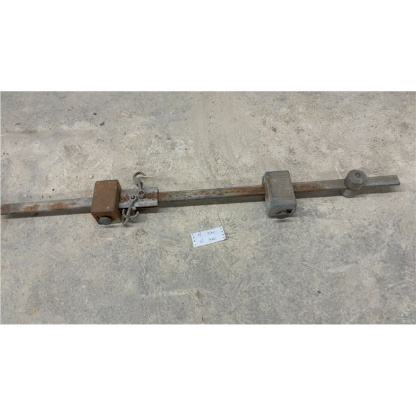 Fairbanks Big Scale Vintage Steelyard Scale Beam with Sliding Weights and Hook