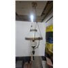 Image 1 : Victorian-Style Hanging Oil Lamp with Opalescent Glass Shade and Brass