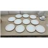 Image 4 : Mikasa Classic Flair Peach Fine China Dinnerware Set with Teapot, Cups, Plates