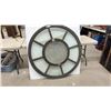 Image 6 : Antique Round Wooden Window Frame with Central Circle and Radiating Panes, White Painted, 48"