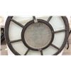 Image 7 : Antique Round Wooden Window Frame with Central Circle and Radiating Panes, White Painted, 48"