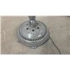 Image 2 : Vintage Silver-Toned Multi-Light Floor Lamp with Ornate Cast Metal Base, Circa 1930s-1950s