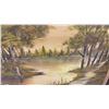 Image 8 : Three Framed Paintings: Landscape, Portraits, Largest 19 x 27"