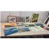 Image 1 : Vintage Transportation Art Collection Including 1935 Peugeot Poster, Kaiser Sign, and More, Largest