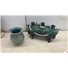 Image 7 : Vintage Ceramic Baby Planters, Valarte Portugal Landscape Vase, Figurines, and More