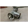 Image 10 : Stag-Handle Carving Set with Case, Manual Meat Grinder, and Decorative Utensils