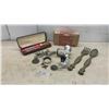 Image 1 : Stag-Handle Carving Set with Case, Manual Meat Grinder, and Decorative Utensils