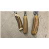 Image 4 : Stag-Handle Carving Set with Case, Manual Meat Grinder, and Decorative Utensils