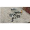 Image 8 : Stag-Handle Carving Set with Case, Manual Meat Grinder, and Decorative Utensils