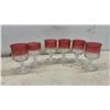 Image 5 : King's Crown Thumbprint Ruby Flash Style Glass Plates and Stemware& 2 Coca Cola Glasses