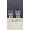 Image 7 : King's Crown Thumbprint Ruby Flash Style Glass Plates and Stemware& 2 Coca Cola Glasses