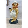 Image 1 : Resin Chef Pig Statue with Serving Tray, Kitchen Restaurant Decor, 35" Tall